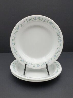Corelle Country Cottage Rim Soup Bowls Lavender Hearts Individual Pasta Bowls